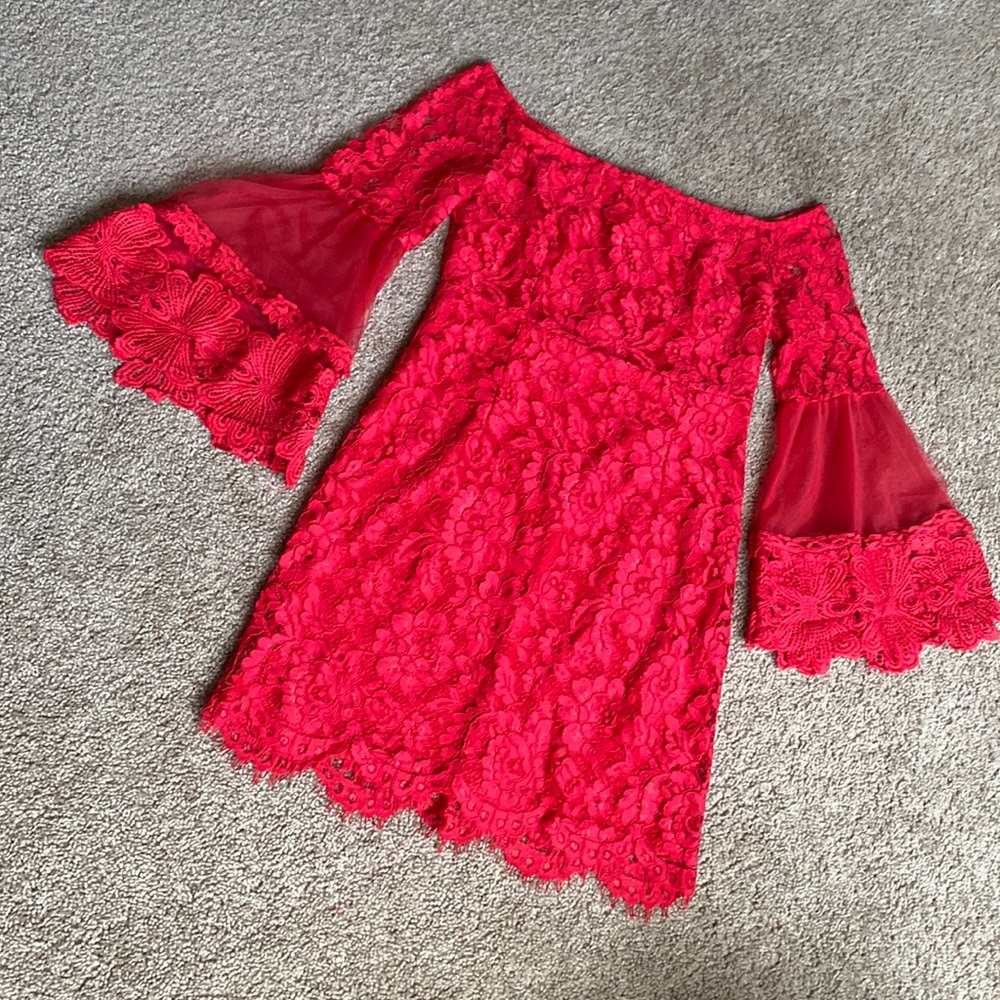 Dress red, Fashion Nova, size L